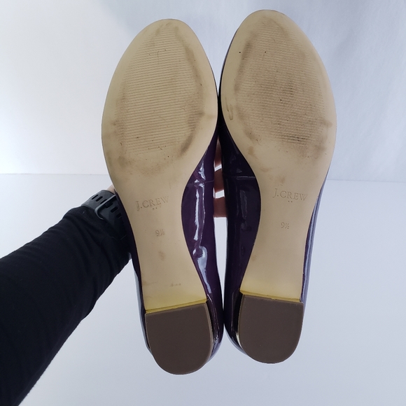J Crew Lily Metallic-heel Patent Ballet Flats - Picture 5 of 5
